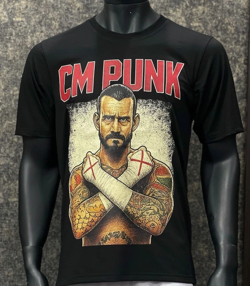 WWE Undertaker Vintage Style Rest In Peace - CM Punk - John Cena Cotton T-Shirt - Image 3 of 4