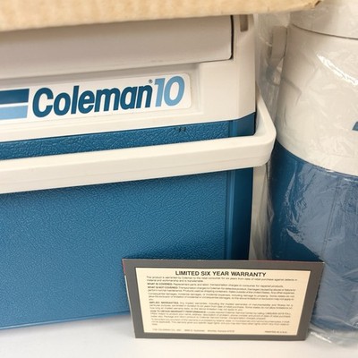 その他 Coleman Vintage 1980s Coleman 10 Flip Lid Cooler Blue Model 5210 Retro for