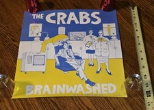 THE CRABS INDIE ROCK Band BRAINWASHED 1996 CD/record/cassette Store Promo Poster