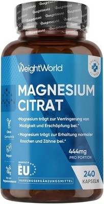 Magnesium Citrate Capsules Buffered   444 mg Elemental Magnesium per Serving