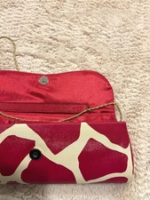Vintage Style Red Giraffe Print Envelope Clut...
