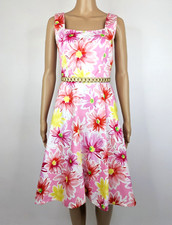 Jessica Vintage 90s Women Floral A-line Sheath Dress size 6 8 XS Retro Boho