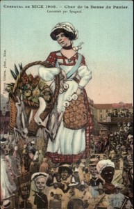 Nice-France-Carnaval-1909-Elaborate-Parade-Float-Artist-Drawn-Postcard-7