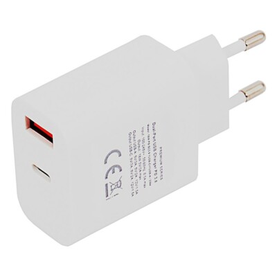 Schnell Ladegerät Netzteil für Handy Tablet USB 3.0 18W USB-C USB-A 2 fach 5V 3A