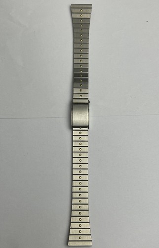 Bracelet De Montre Métal Argenté Vintage - Largeur 14mm - Pièce Détachée 2 Pièces