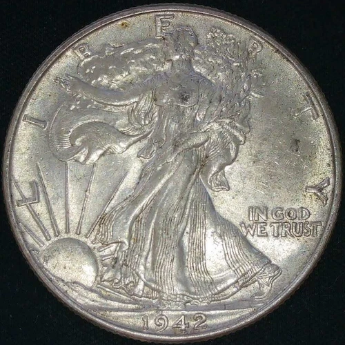 1942 Walking Liberty Half Dollar Lustrous Uncirculated (2X)
