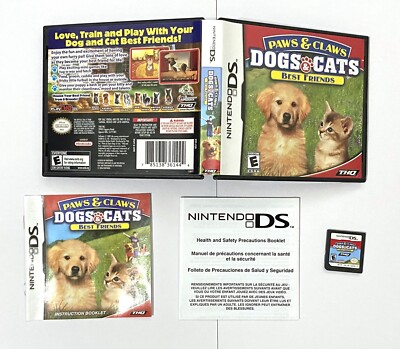 Paws & Claws: Dogs and Cats Best Friends Nintendo DS Complete with manual Tested