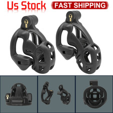 US SHIP Men Mamba Chastity Device Cobra Cage Clamp Ring Resin Bird Locking Belt