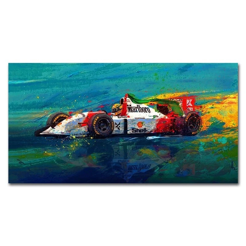 Graffiti formula 1 race car canvas Painting Art Modern wall art home Decor Foto 4 de 4