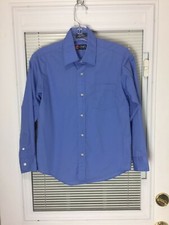 Boy's Youth Chaps Blue Button-Down Dress Shirt Size 12