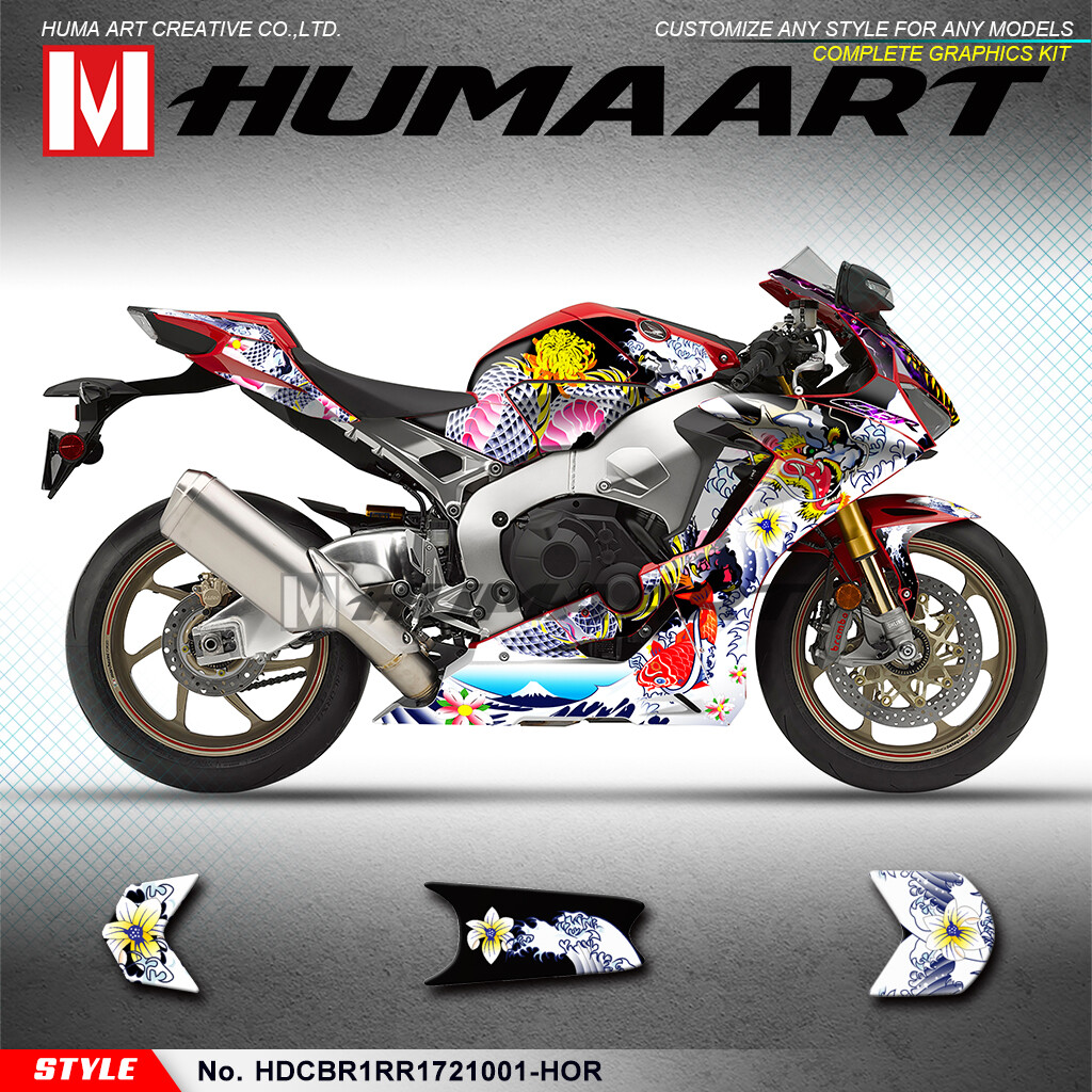 Labelbike 3D Gabel-Lenkplatten Aufkleber Für Honda CBR1000RR 2017-2019 - Handgefertigt Mit Harzbeschichtung, Wasser- & Kratzfest - Made In Italy