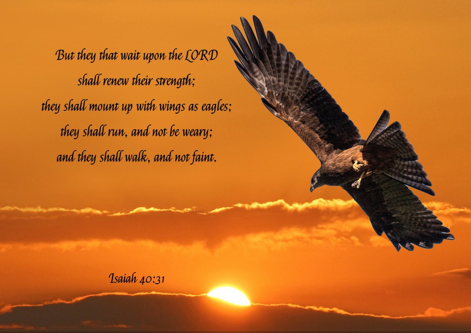 CHRISTIAN POSTER Isaiah 4031 They Shall Mount Up With Wings As Eagles
