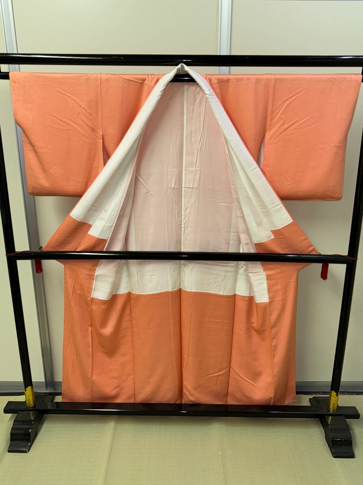 как выглядит Japanese Vintage Kimono Silk Pink Register Expensive Tradition Heigh 62.2in фото