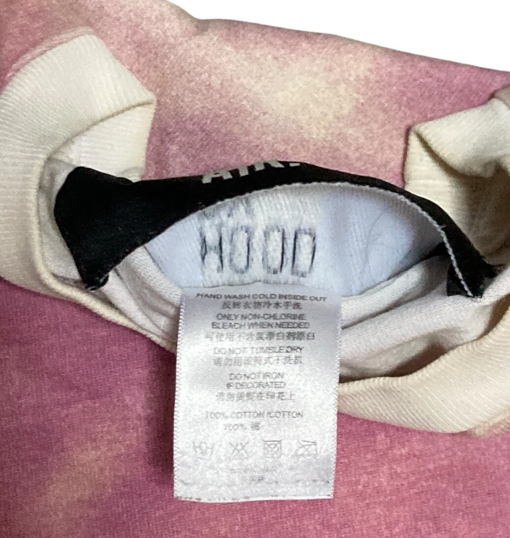 HBA (HOOD BY AIR) Felpa Hood By Air Tie Dye manica lunga uomo taglia media in rosa multi