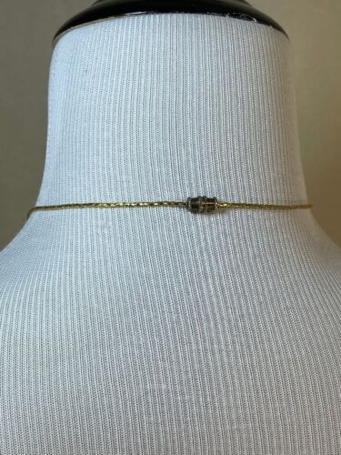 Gold Tone Wedding Cake Abstract Bead Necklace - Picture 8 of 12