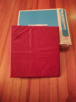 Lighthouse Leuchtturm Excellent Red  Ringbinder -Stamp Album.  No Slipcase