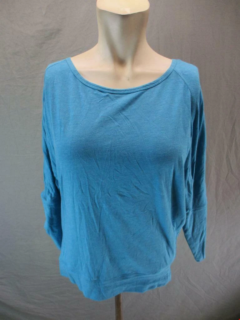 lole 3/4 sleeve open back cotton loose top shirt