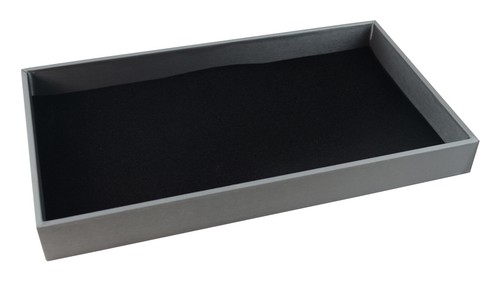 1.5" Deep Steel Grey Jewellery Display Tray Storage Organiser With Insert Choice - Picture 29 of 35