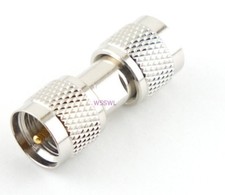 Mini-UHF Male to Male Coax Adapter Connector - USA Ham Radio Seller