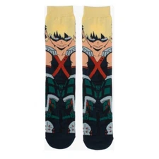 Bioworld My Hero Academia Bakugo 360 Character Men's Crew Socks NEW IN STOCK