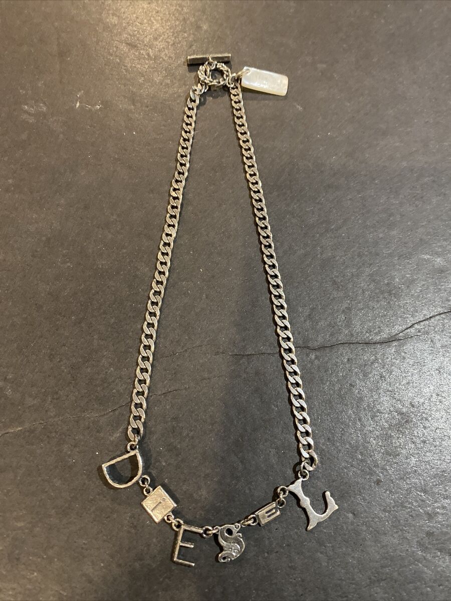 Vintage Signed DIESEL Solid Sterling Silver 925 Necklace Vintage Signed DIESEL Solid Sterling Silver 925 Necklace