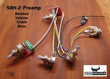TONE MONSTER SBK-2 Bass Guitar Preamp +/-12dB 9-18V Balance Volume Treble Bass