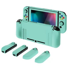 PlayVital AlterGrips Dockable Protective Case for Nintendo Switch Misty Green