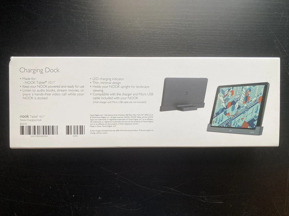 NOOK Tablet 10.1 Charging Dock Barnes & Noble Hands Free Upright Stand Brand New - Image 2 of 4