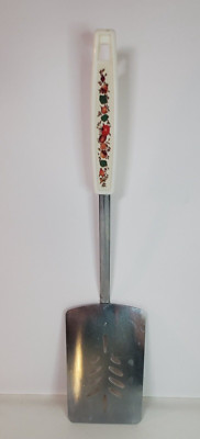 Spatula Vintage Flipper Vegetables on Handle Stainless Korea Spice of Life 13.5''