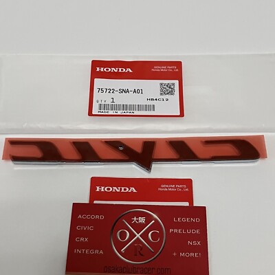 Genuine OEM Honda 2006-2011 Civic SEDAN Rear Emblem Trunk Badge
