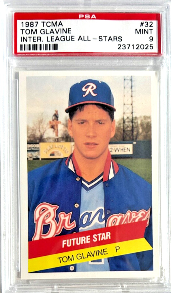 1987 TCMA International League All-Stars Tom Glavine #32 PSA 9 - RARE, 6 higher!