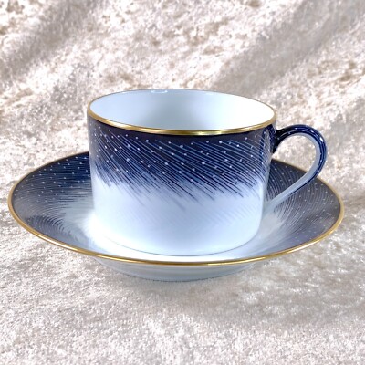 Vintage Hermes Tea Cup & Saucer Feux D'Artifice 150th Anniv Vintage Hermes Tea Cup & Saucer Feux D'Artifice 150th Anniv