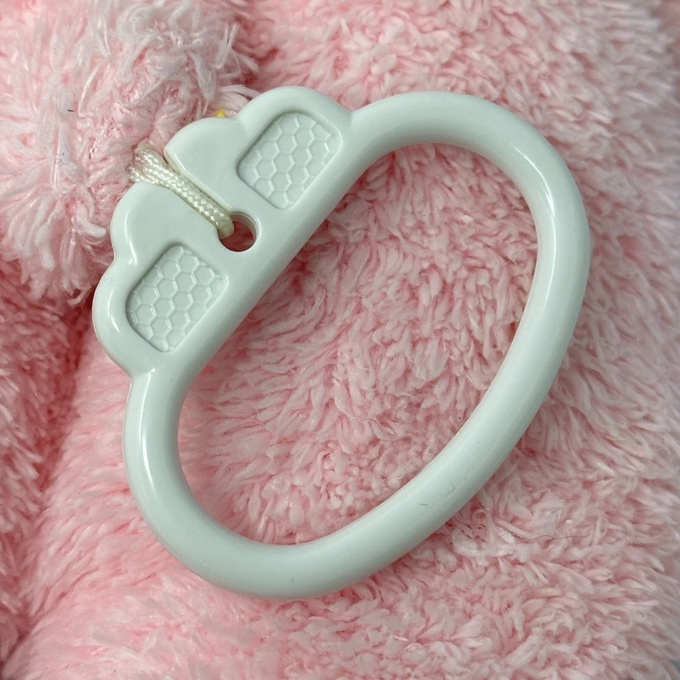 Carters Child of Mine Pink Terrycloth Coelho Musical Berço Puxar Brinquedo Funciona - Imagem 4 de 4