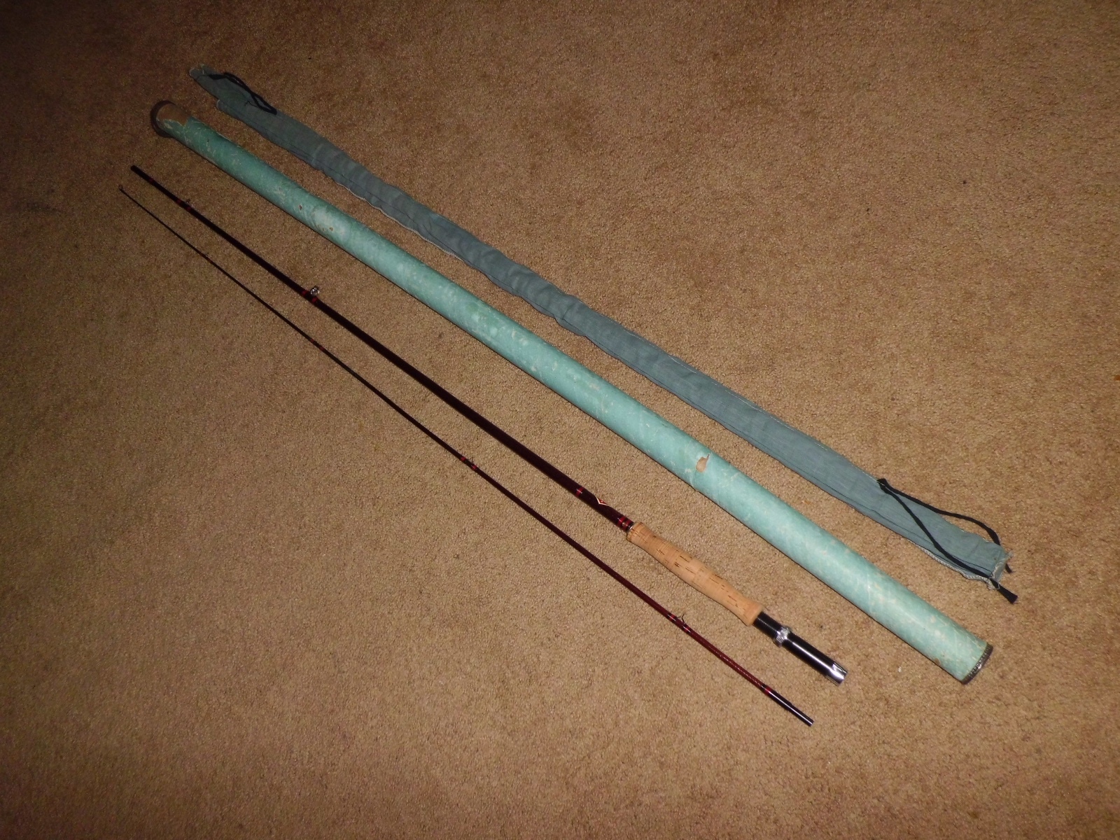 Vintage Sport King Fiberglass Fly 8' Rod made in USA w/ Case & Bag eBay