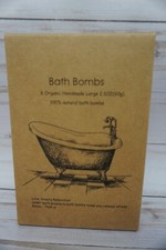 Set of 6 Bath Bombs Sealed 6 Organic Handmade Large 2.1 Oz 100 Natural Bath