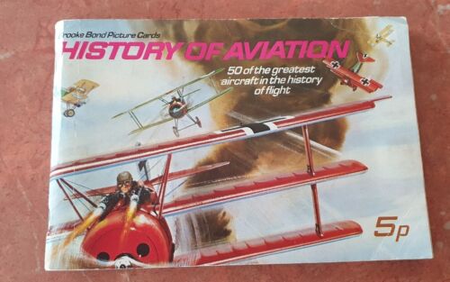 BROOKE BOND TEA CARDS SMALL History of Aviation Book was 5p  1970's IN ALBUM - Picture 1 of 4