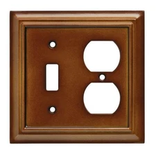 W10770-SDL Brown Architect Single Switch / Single Duplex Outlet Cover Plate