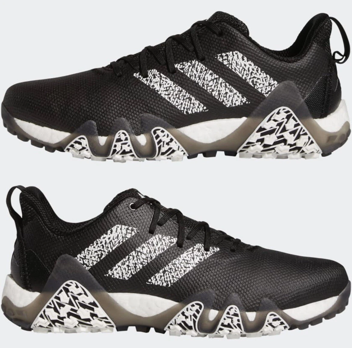 Men's adidas CODECHAOS 22 Spikeless Golf Shoes- GX2618- Black /white