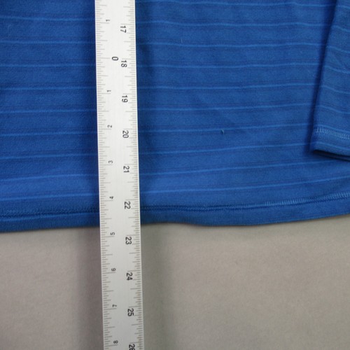 Patagonia Sweater Girls Large Fleece Long Sleeve 1/4 Zip Stripes Blue - Picture 8 of 10