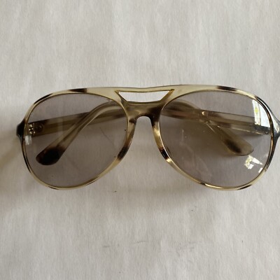 VINTAGE 80's ROK JAPAN TORTOISE SHELL LARGE AVIATOR STYLE EYEGLASSES GLASSES