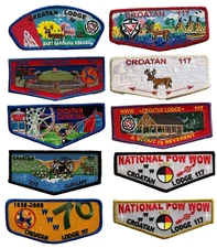 OA (BSA) Patch Lot of 10 Croatan Lodge #117 Patches