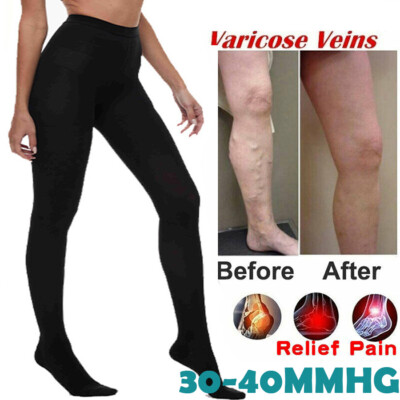 30-40mmHg Pantimedias de Compresión Mujeres Hombres Medias Varicosas Circulación