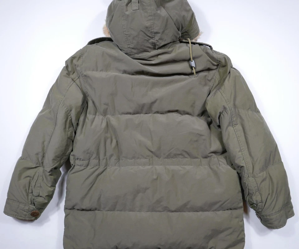  Polo Ralph Lauren Jacket Coat Puffer Down Green Military Fur Utility Field L - Image 2 of 3