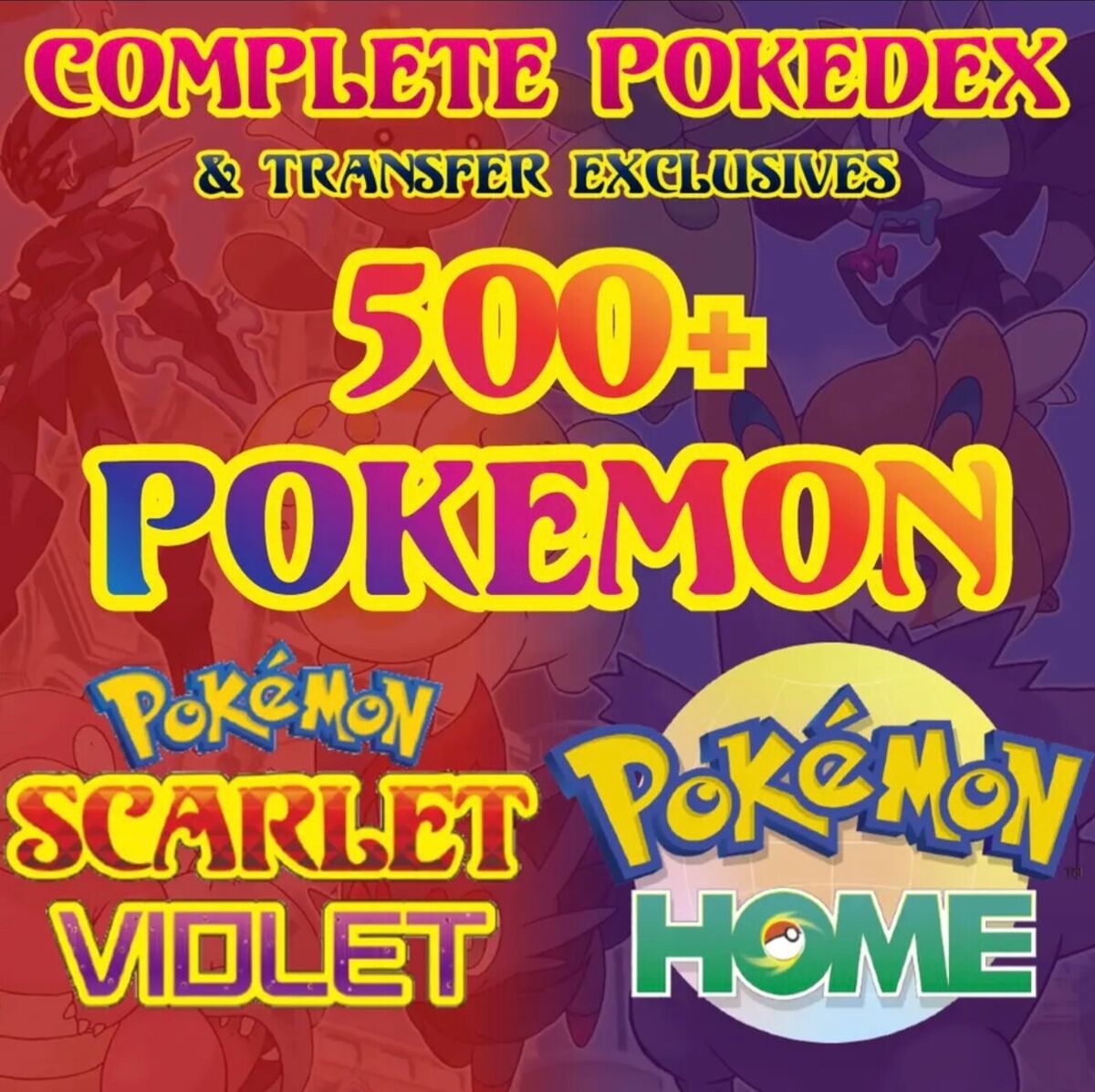 Pokemon Scarlet and Violet Home Full Paldea Pokedex Shiny!!