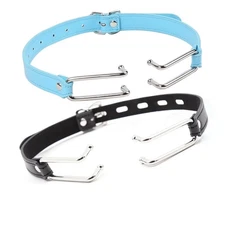 Silicone Open Mouth Gag Tongue Fix Fetish Dilator Ball Oral for Couple with Lock