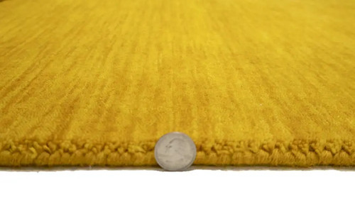Marigold Solid Hand-Loomed 3X5 Gabbeh Wool Rug Oriental Home Decor Carpet - Picture 11 of 13