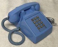 Vintage STARPLUS 2500 Series BLUE Push Button Touch Tone Desk Table Telephone