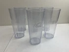 Vintage Coca Cola Restaurant Cups G.E.T. 6624 Tumblers Clear Logo Lot of 6