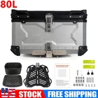 Aluminum Trunk 80L Motorcycle Top Case Waterproof Luggage Storage Tour Tail Box