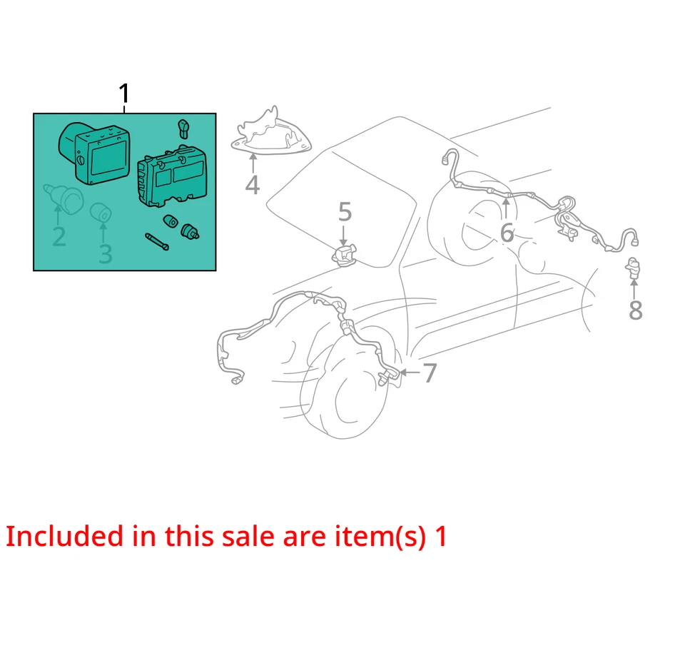 Conjunto de actuador y bomba de pieza de freno antibloqueo para 01-03 TUNDRA 629642 Foto 3 de 4
